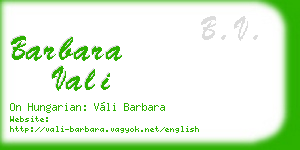 barbara vali business card