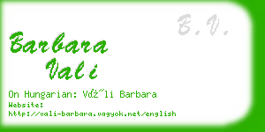 barbara vali business card